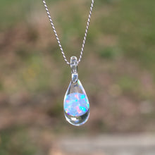 Load image into Gallery viewer, Pendant with large white opal encased in clear glass
