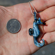 Load image into Gallery viewer, Glass Seahorse Pendant with Opal
